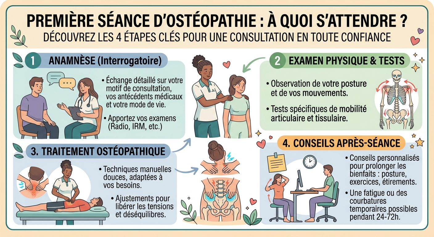 Première séance d'ostéopathie : à quoi s'attendre ?
