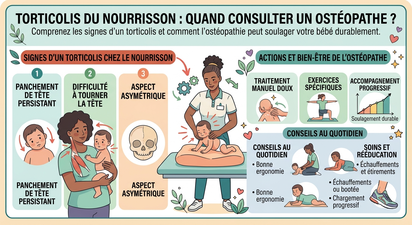 Torticolis du nourrisson : quand consulter un ostéopathe ?