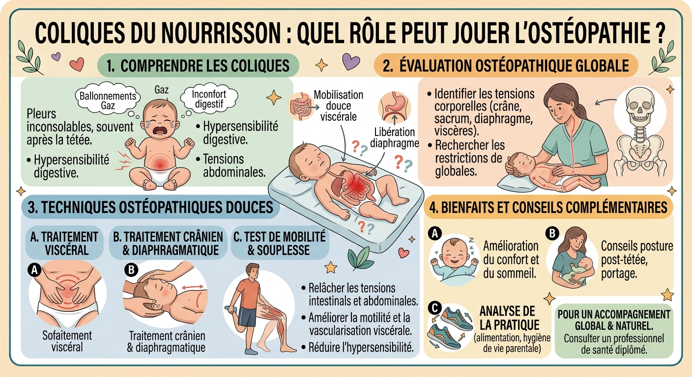 Coliques du nourrisson : quel rôle peut jouer l'ostéopathie ?