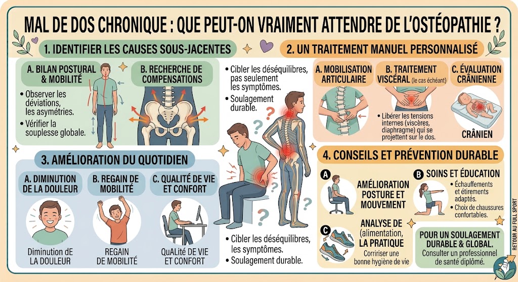 Mal de dos chronique : que peut-on vraiment attendre de l'ostéopathie ?