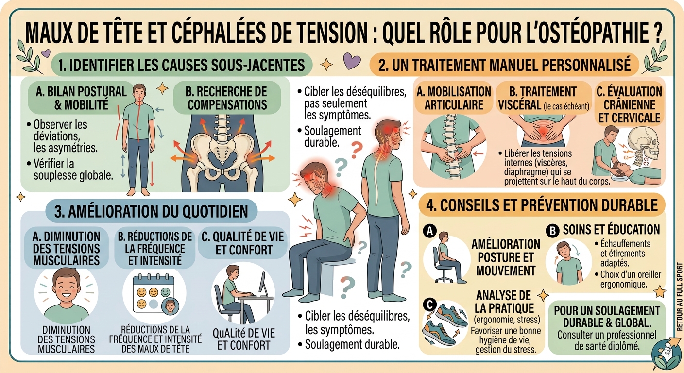 Maux de tête et céphalées de tension : quel rôle pour l'ostéopathie ?