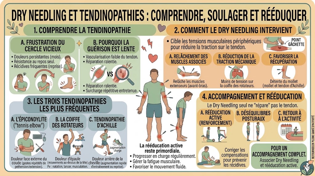 Dry Needling et tendinopathies : épicondylite, épaule, tendon d'Achille